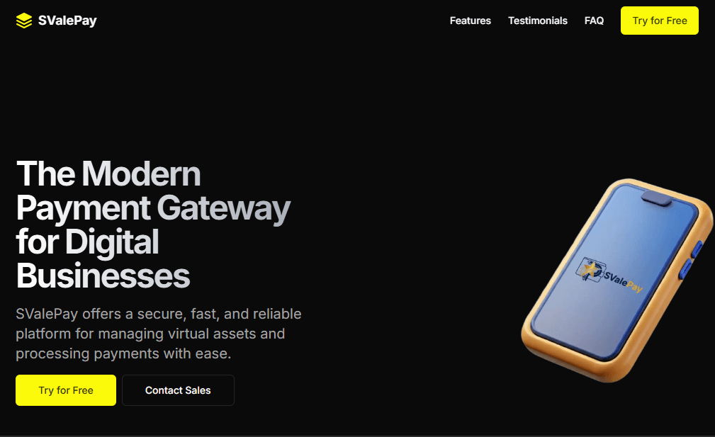 SValePay offers a secure, fast, and reliable platform for managing virtual assets and processing payments with ease.